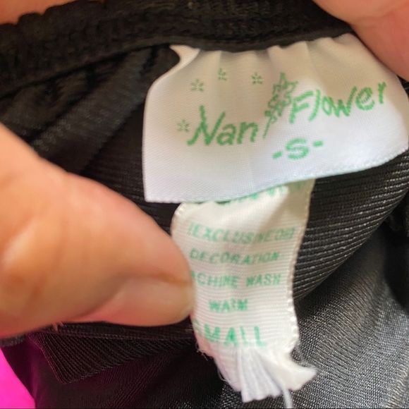 Slip dress black with red - vintage - Picture 7 of 7